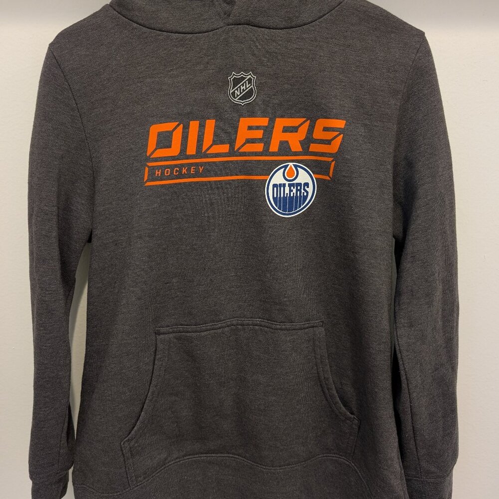 *NWOT* Fanatics NHL Edmonton Oilers Charcoal Gray Hoodie Women's Size Large